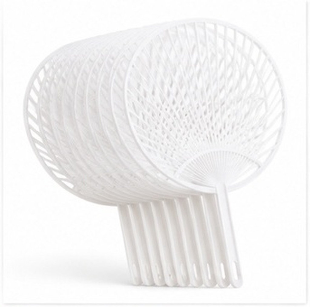 Japanese Fan - 20Pcs White Plastic Fan Frames DIY