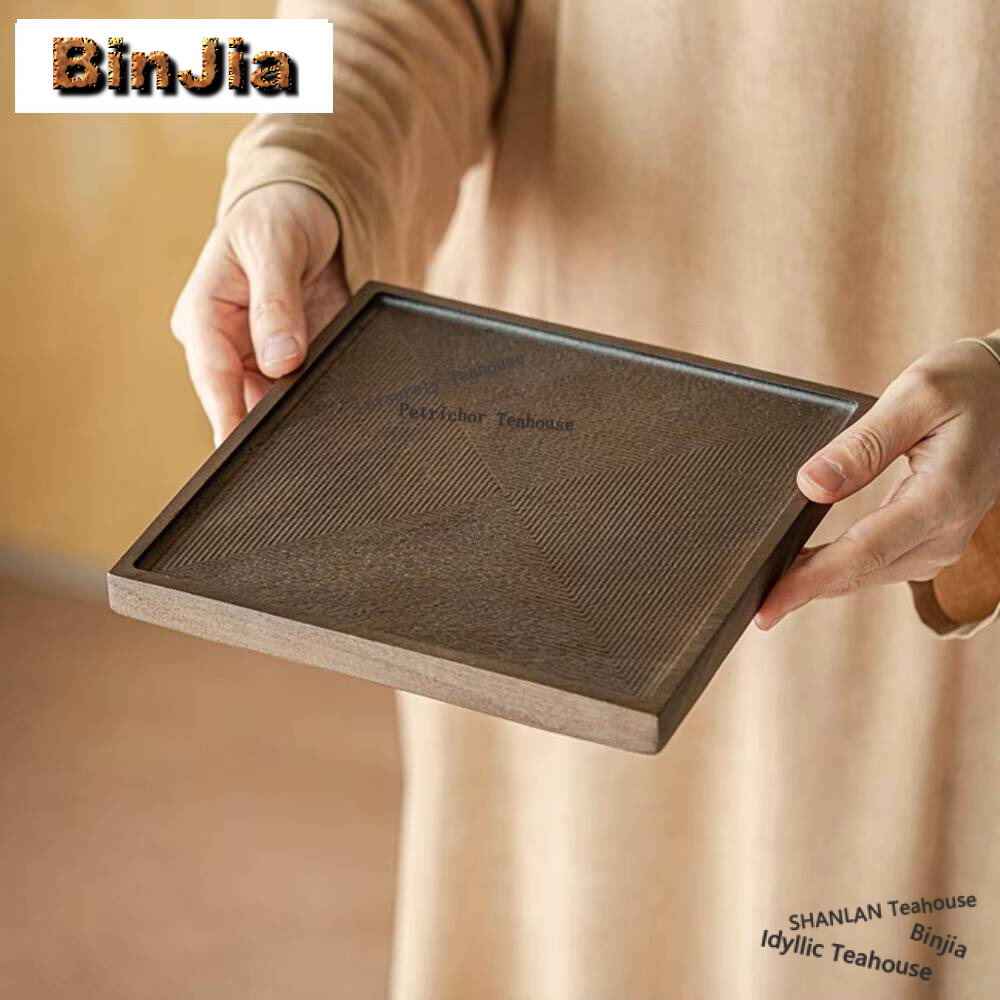 Walnut Square Tableware Solid  - đánh giá và giá Japanese Snacks