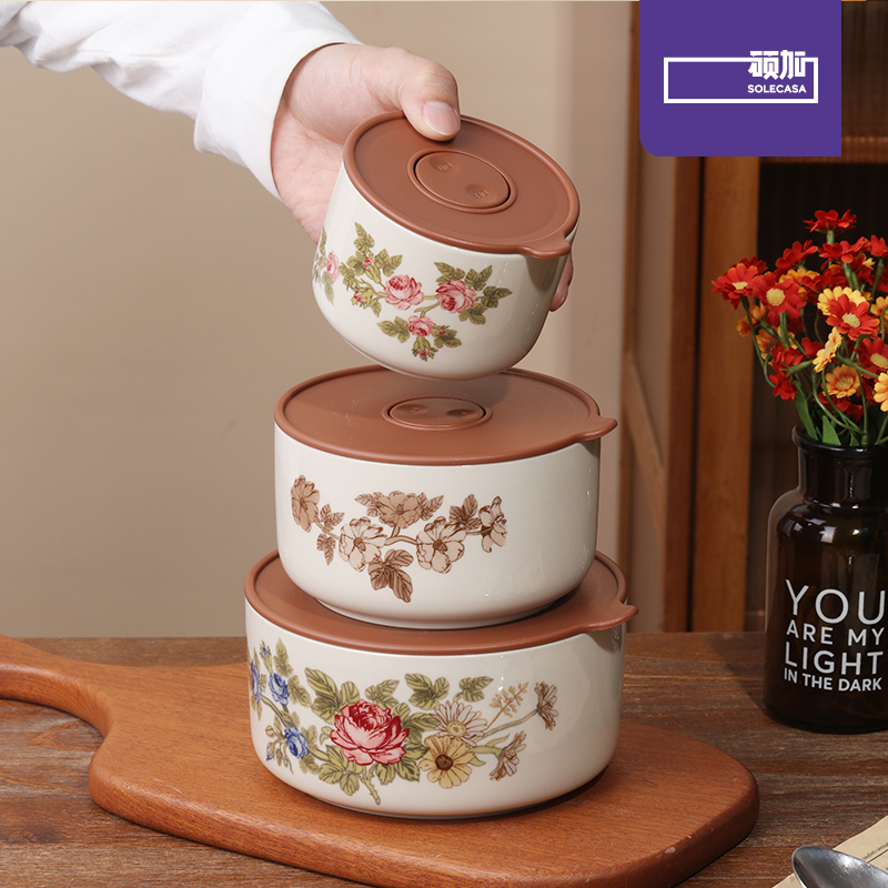 SOLECASA Elegant Rose Pattern  - đánh giá và giá Bento Box