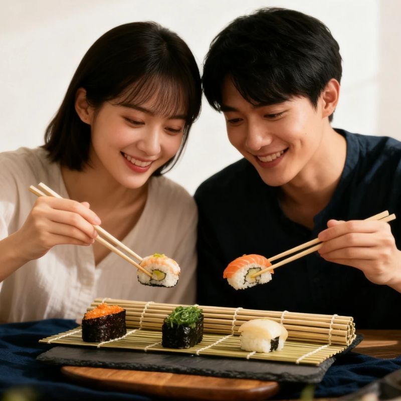 Natural Bamboo Sushi Mat Squar - đánh giá và giá Sushi Making Kit