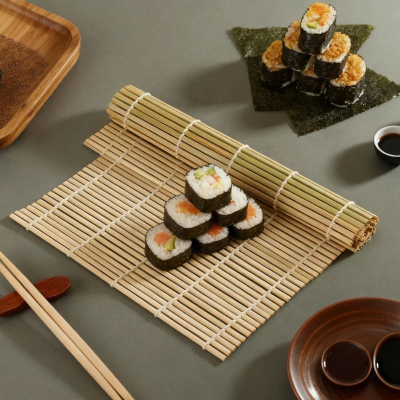 Natural Bamboo Sushi Mat Squar - đánh giá và giá Sushi Making Kit