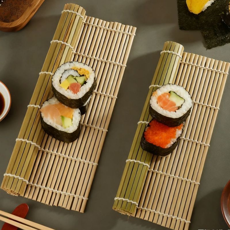 Natural Bamboo Sushi Mat Squar - đánh giá và giá Sushi Making Kit