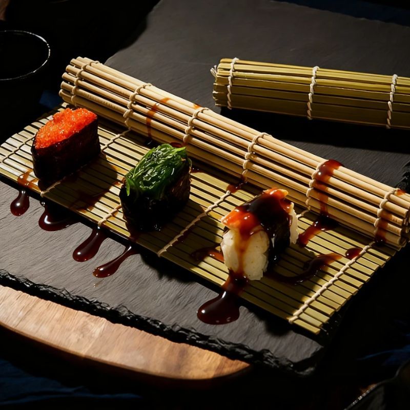 Natural Bamboo Sushi Mat Squar - đánh giá và giá Sushi Making Kit