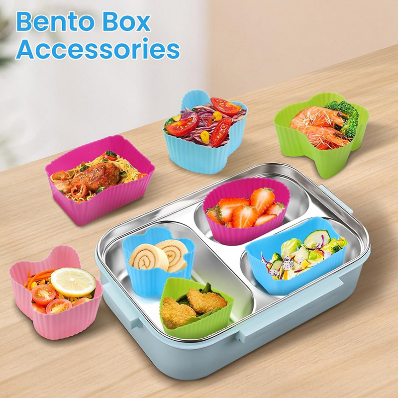 8PCS Silicone Lunch Box Divide - đánh giá và giá Bento Box